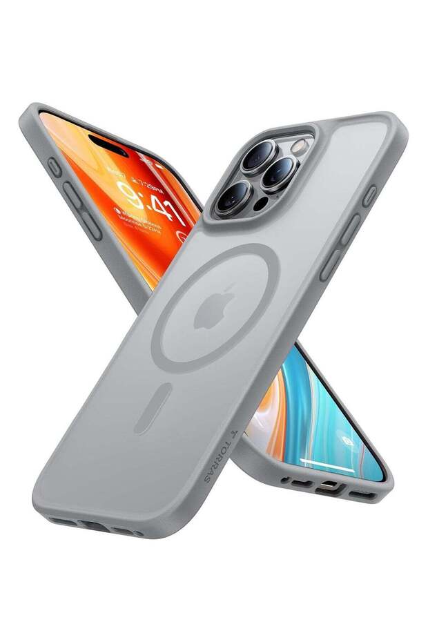 Magsafe Shockproof Case For Iphone 16 Pro. Slim, Durable, Anti-scratch, Translucent, Grey