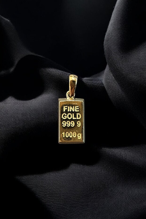 Mini Külçe Altın Kolye Ucu - 1