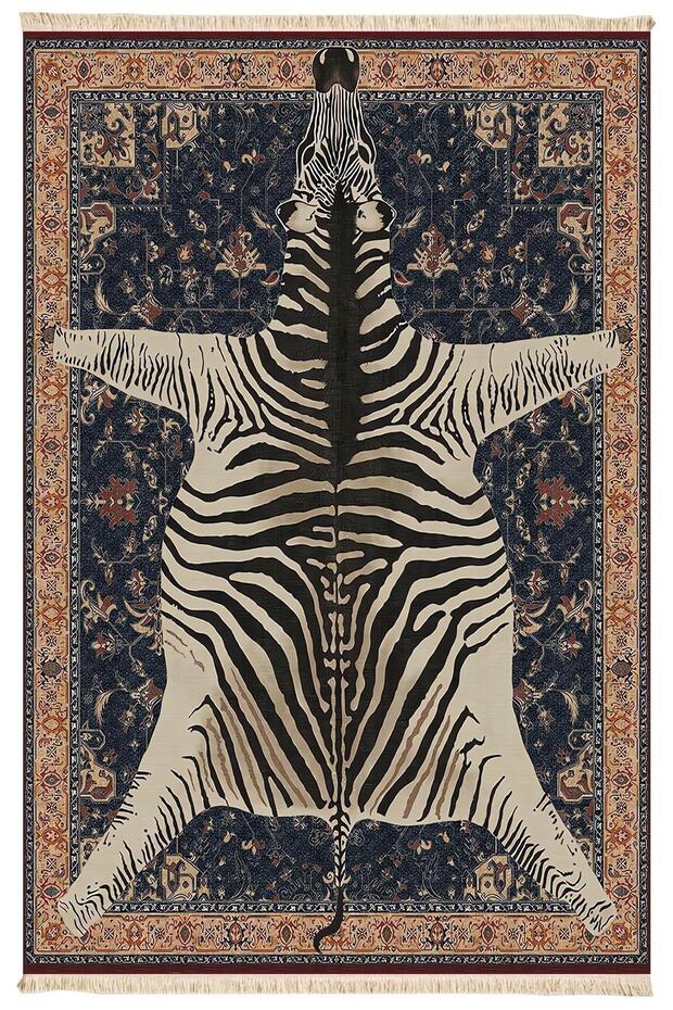 Zebra Baskılı Dokuma Taban Halı 132 YNG - 2