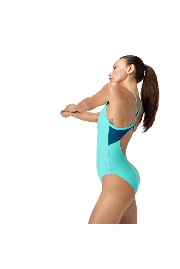 Solid Racerback Kadın Yüzücü Mayosu - 3