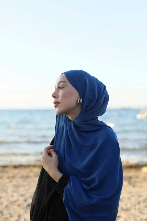 Neo Pamuk Şal Indigo - 1