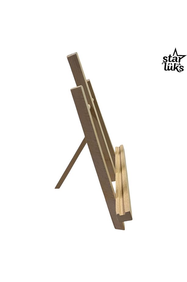 Masaüstü Şövale,Mini Şövale,Ayaklı Şövale,Resim Şövalesi,Çam Ahşap Şövale (25Cm) - 3