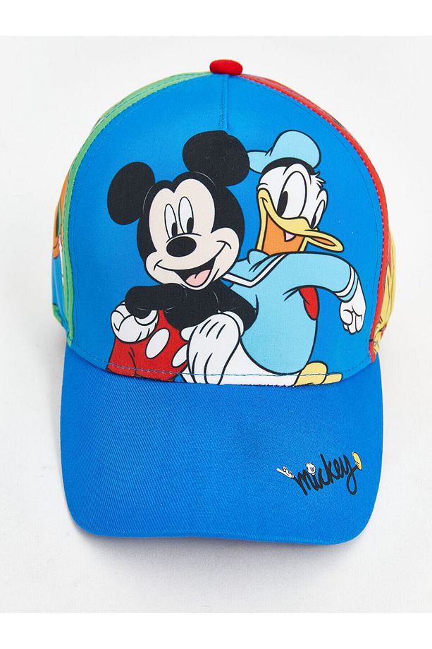 Mickey Mouse Baskılı Erkek Çocuk Kep Şapka - 4