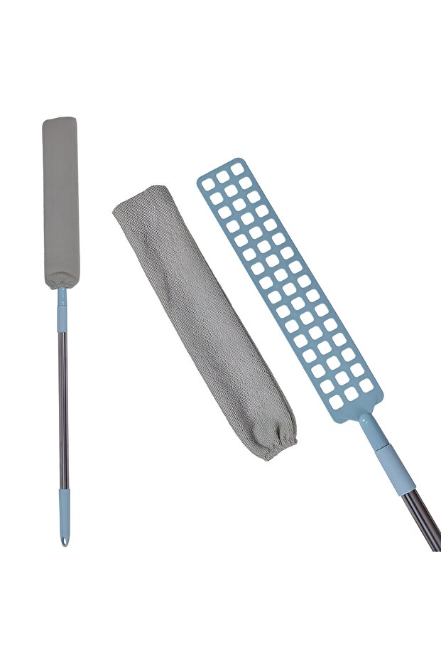 Dust Cleaning Brush, Flippy, Slim Model for Hard-to-Reach Areas, Extendable Handle, Includes Microfi - 1