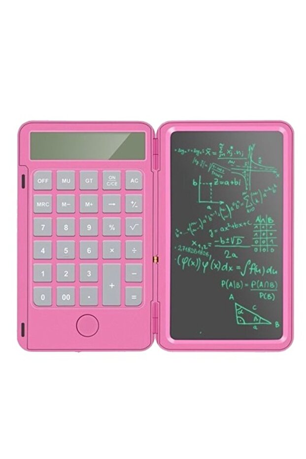 Rechargeable Handheld Calculator with Writing Pad, Flippy, Portable Calculator, LCD Screen, 12-Digit - 1