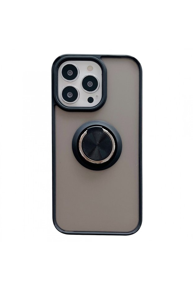 Protective case compatible with Apple iPhone 13 Pro Max, Defender with ring grip, Black
