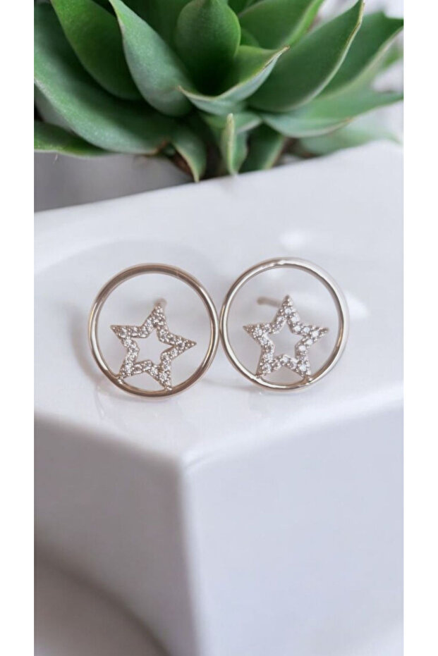 Xuping Stainless Steel Starry Small Silver Color Earrings