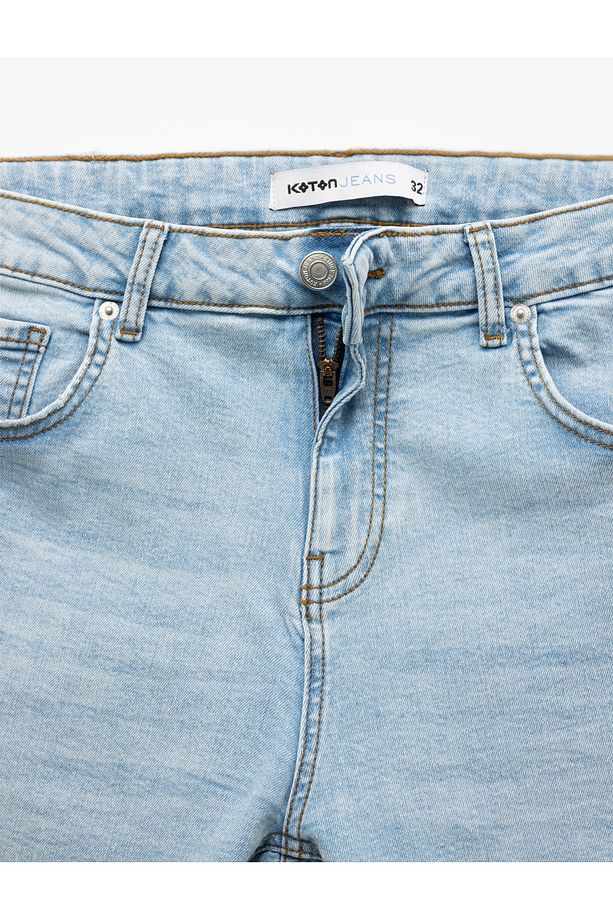 Oversize Kot Şort Bermuda Cep Detaylı Pamuklu - 8