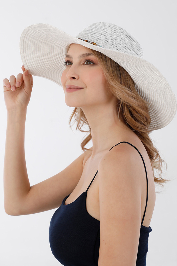 Beaded Straw Hat - 3