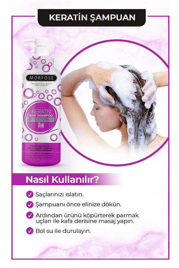 Keratın Şampuan 1000 ml 2 Adet - 4