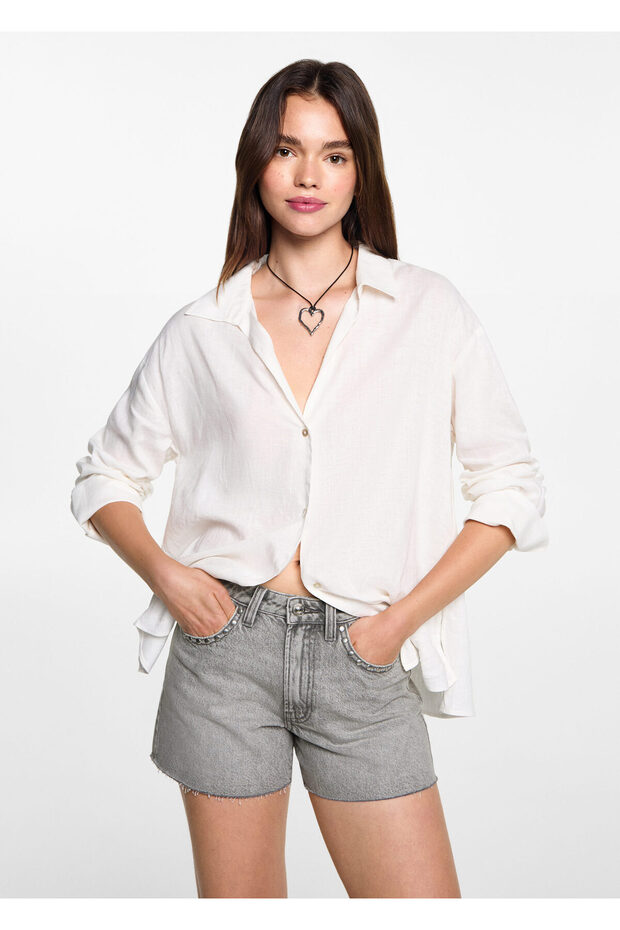 Açık Gri Denim Kız Çocuk Şort & Bermuda 77080615 - 8