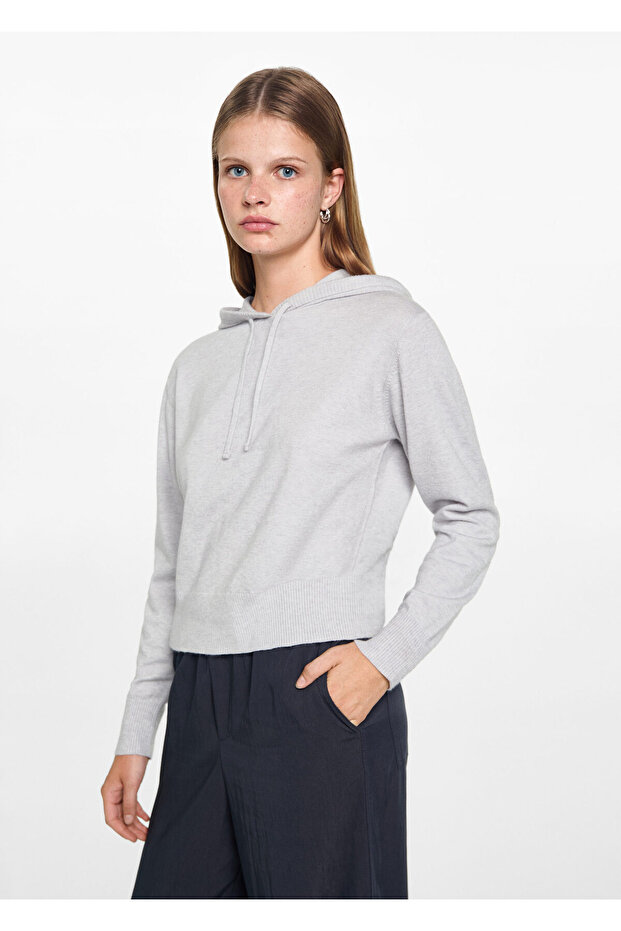 Grauer Mädchenpullover 77084785 - 1