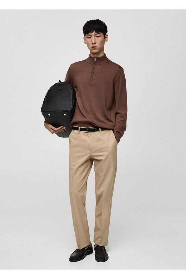 Koyu Camel Erkek Kazak 77005979 - 1