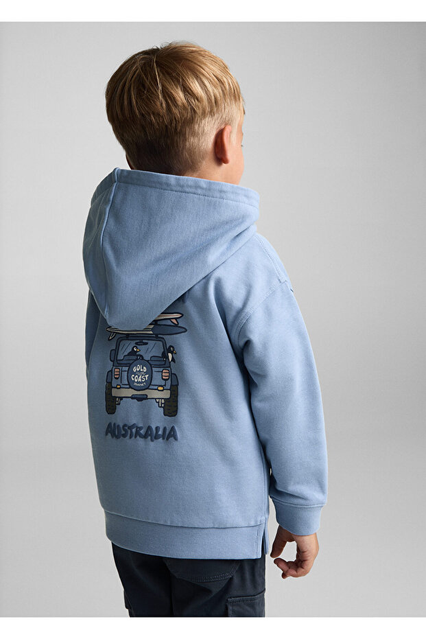 Erkek Bebek Mavi Sweatshirt - 2