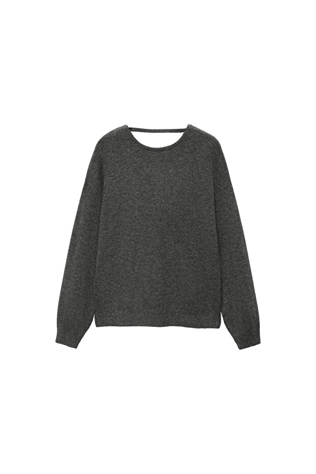 Grauer Mädchenpullover 77054782 - 5
