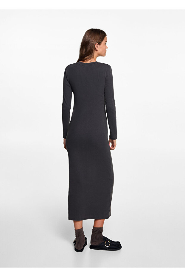 Anthrazitfarbenes Mädchenkleid 77024787 - 4