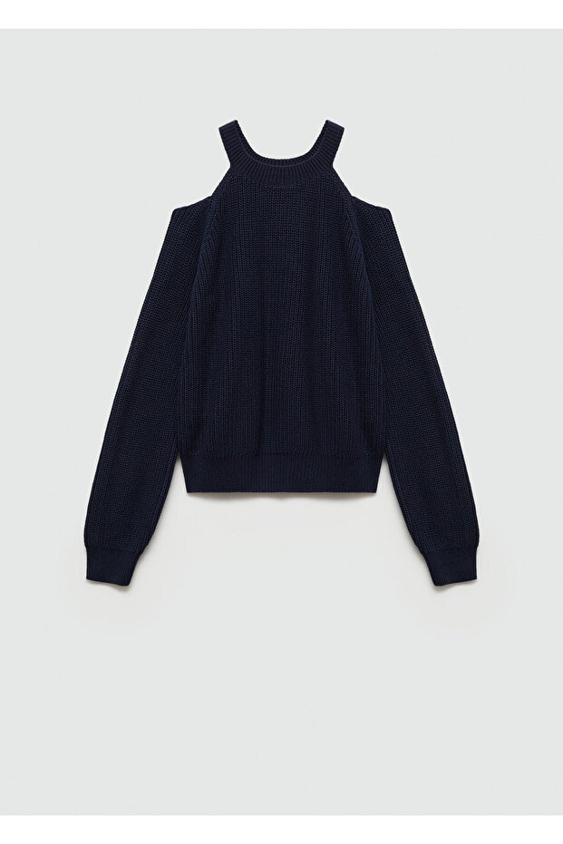 Marineblauer Mädchenpullover 77023291 - 5
