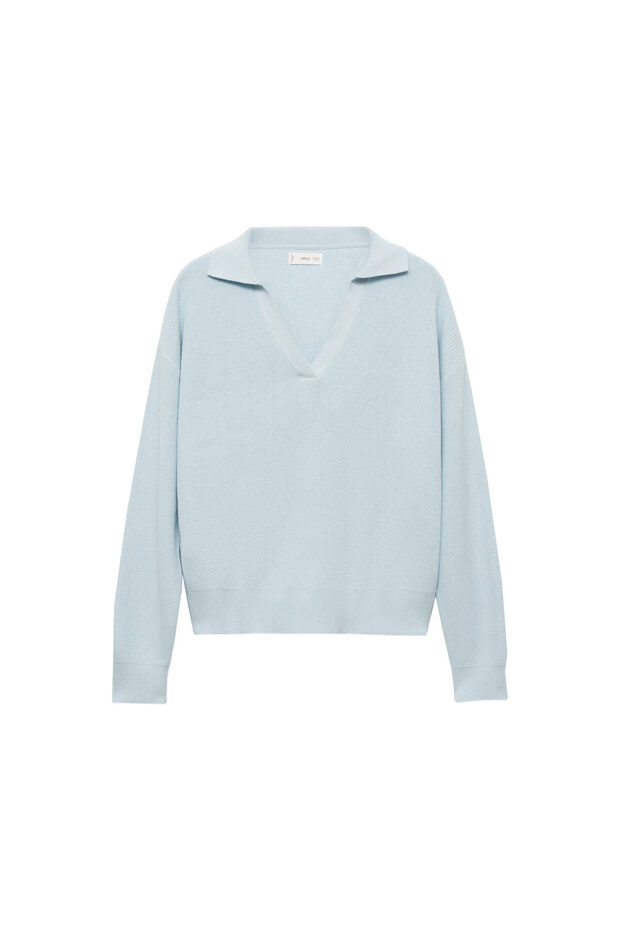 Himmelblauer Mädchenpullover 77082930 - 5