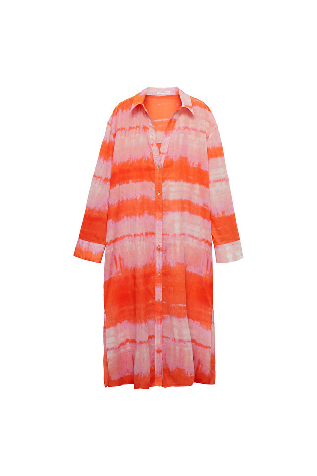 Turuncu Kadın Elbise 77000388 - 5