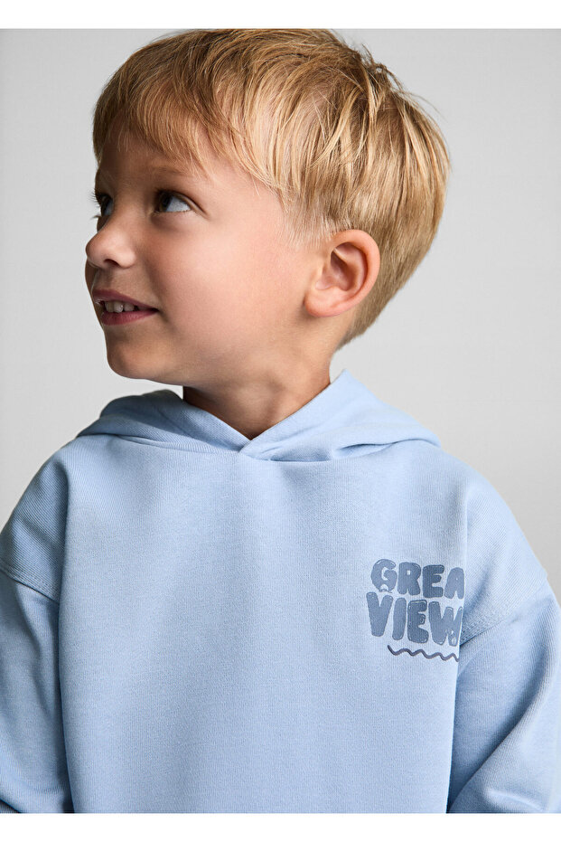 Erkek Bebek Mavi Sweatshirt - 3