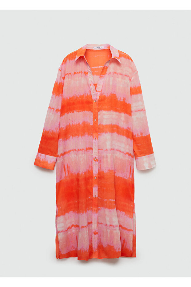 Turuncu Kadın Elbise 77000388 - 4