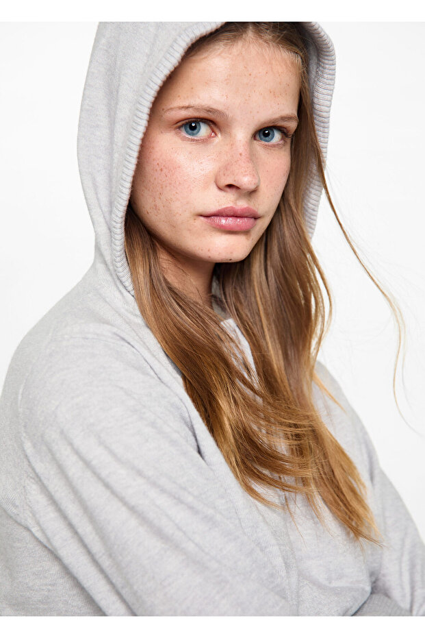 Grauer Mädchenpullover 77084785 - 4