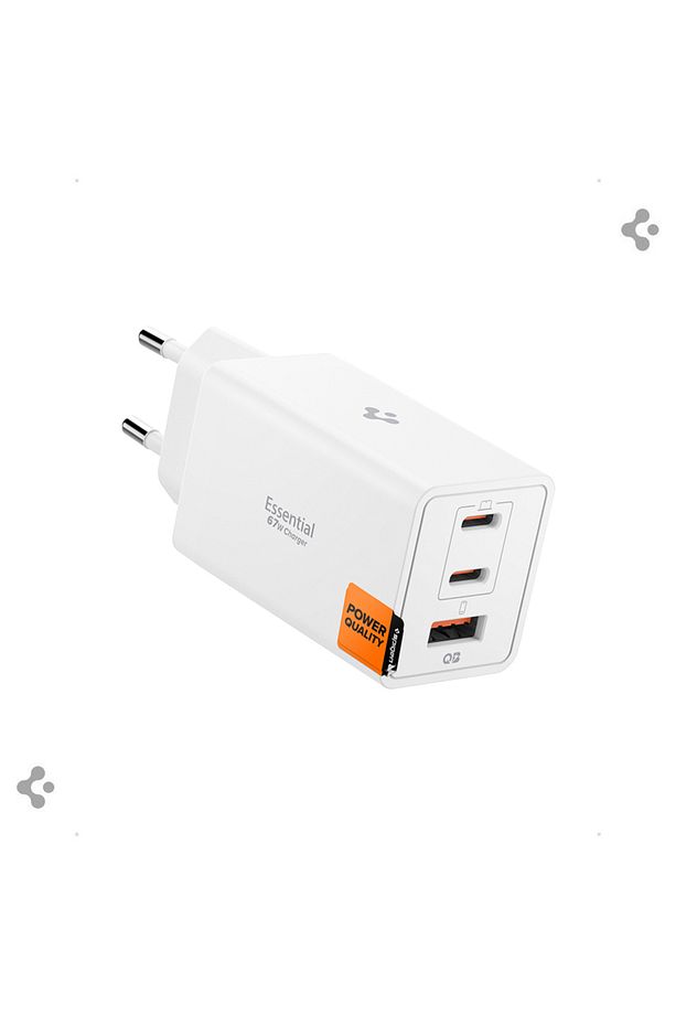67W USB-C + USB-A 3 Port Hızlı Şarj Aleti Samsung PPS 2.0 GaN Pro Destekli Type-C White - ACH08710 - 1