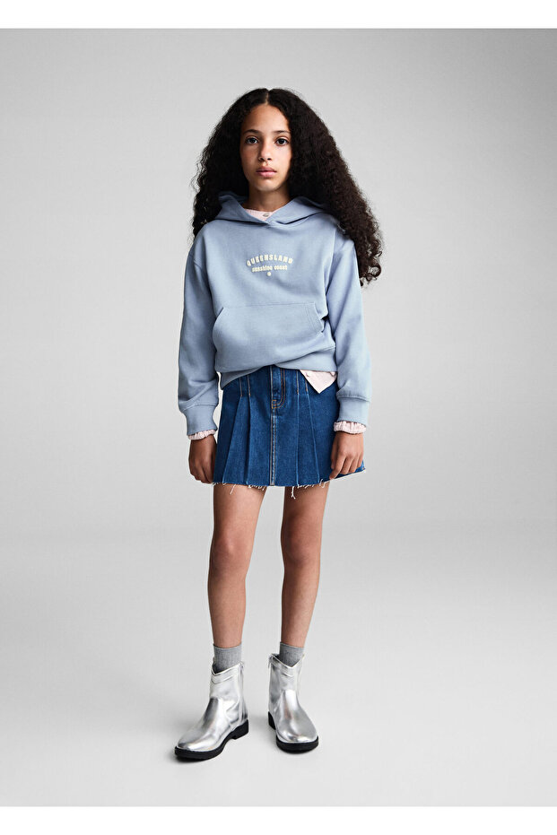 Sky Blue Girl's Sweatshirt 77034775