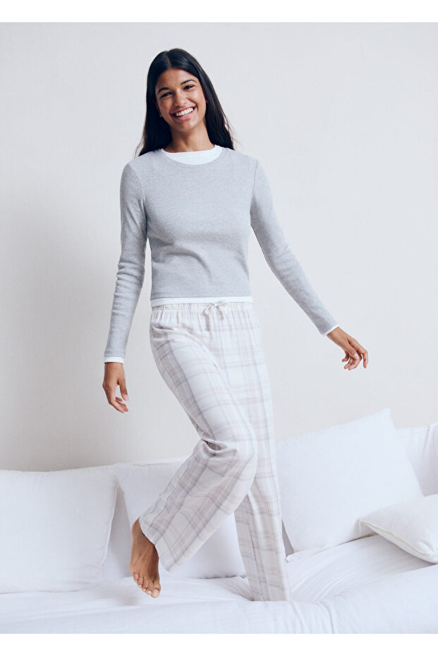 Beiges Mädchen-Pyjama-Set 77046728 - 2