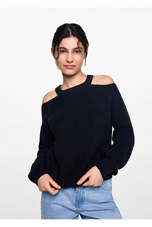 Marineblauer Mädchenpullover 77023291 - 2