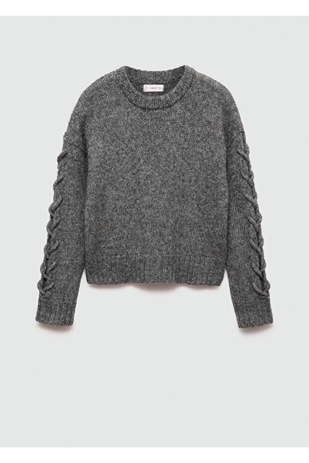 Sivi džemper za devojčice 77045984 - 6