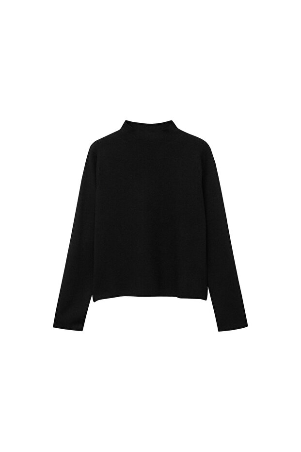 Schwarzer Frauenpullover 77085636 - 9