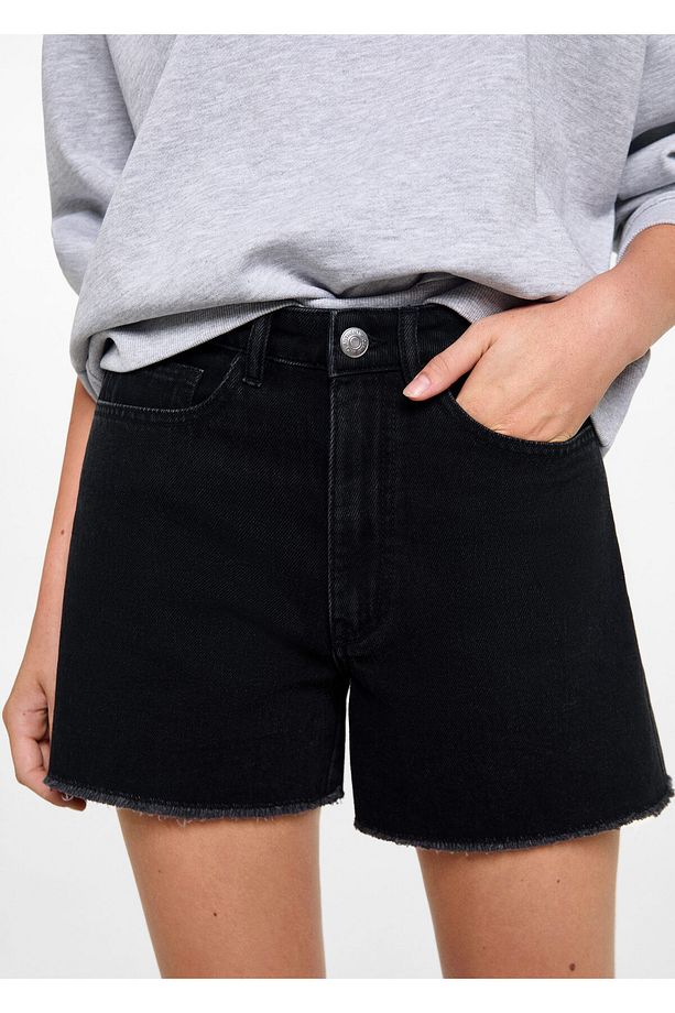 Siyah Denim Kız Çocuk Şort & Bermuda 77090639 - 4