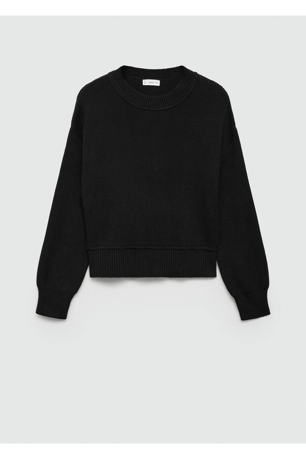 Schwarzer Mädchenpullover 77064040 - 4