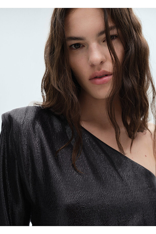 Siyah Kadın Bluz 77088266 - 4