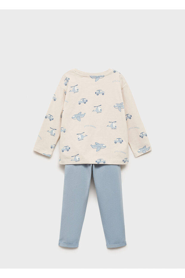 Erkek Bebek Kum Pijama Altı - 4