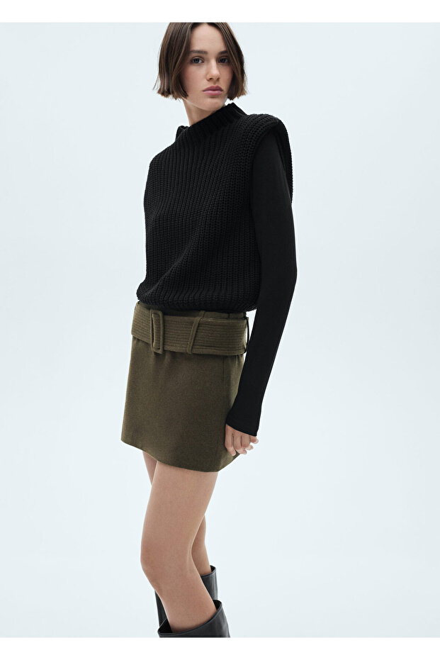 Siyah Kadın Yelek 77077660 - 2