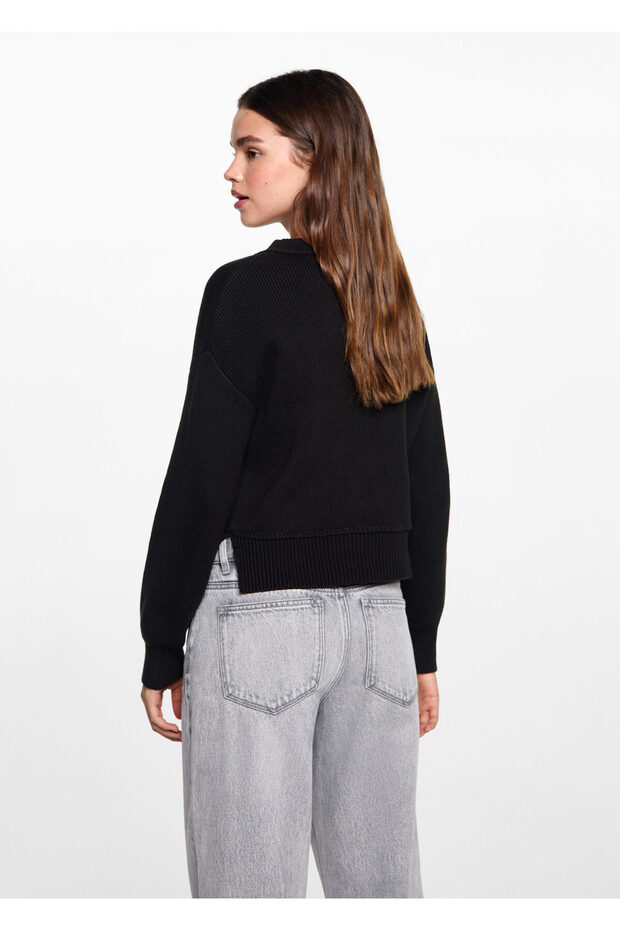 Schwarzer Mädchenpullover 77064040 - 2