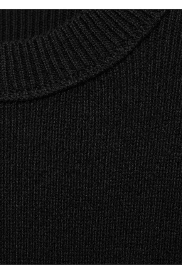 Schwarzer Mädchenpullover 77064040 - 7