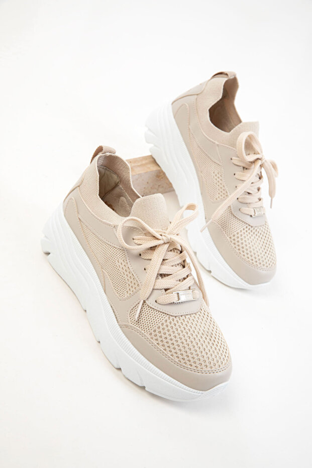 Bej Kadın Sneaker 20628 - 2