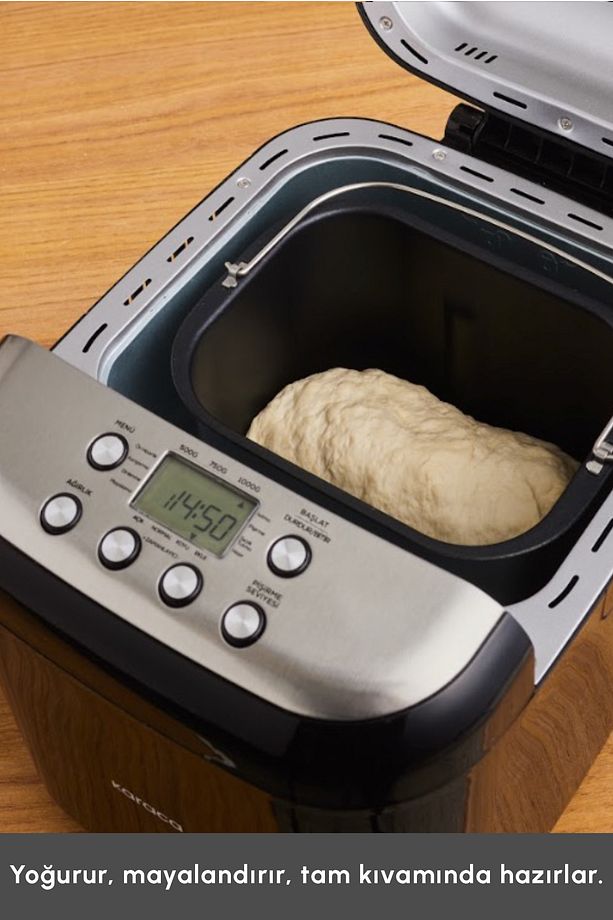 Bake Compact 19 in 1 Çok Fonksiyonlu Reçel, Yoğurt, Hamur Yoğurma ve Ekmek Yapma Makinesi Siyah - 11