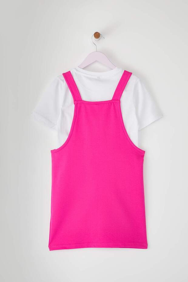 Fuşya Kısa / Mini Düz Örme Elbise TKDSS25EL00045 - 5