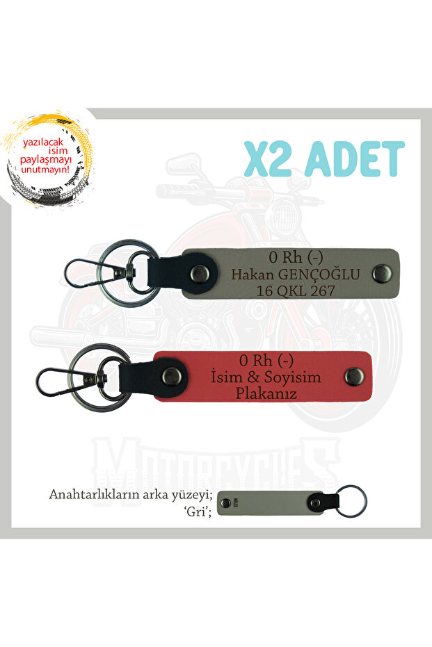 Name Plate and 0 Rh (-) Blood Group Written X2 Keychain, Pomegranate Flower-Ash Grey-Gr, Special for Speed Lovers
