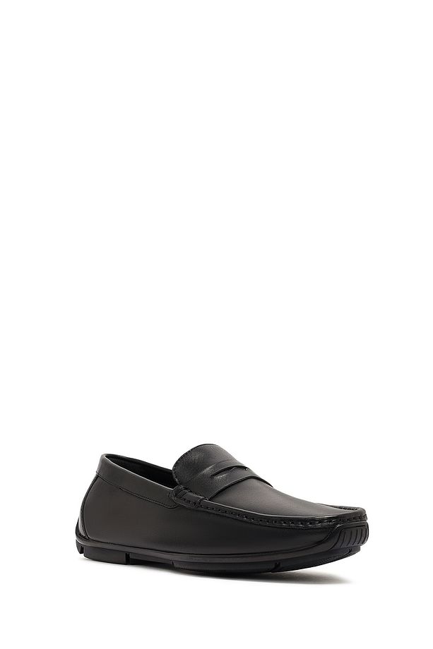 Erkek Siyah Deri Casual Loafer 25SFD642018 - 6
