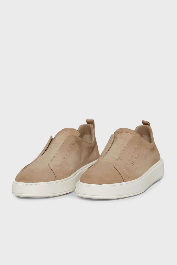 Logolu Süet Kalın Tabanlı Slip-On Sneaker Ayakkabı Erkek AYAKKABI MBCD21995BARTFEHE10 - 2