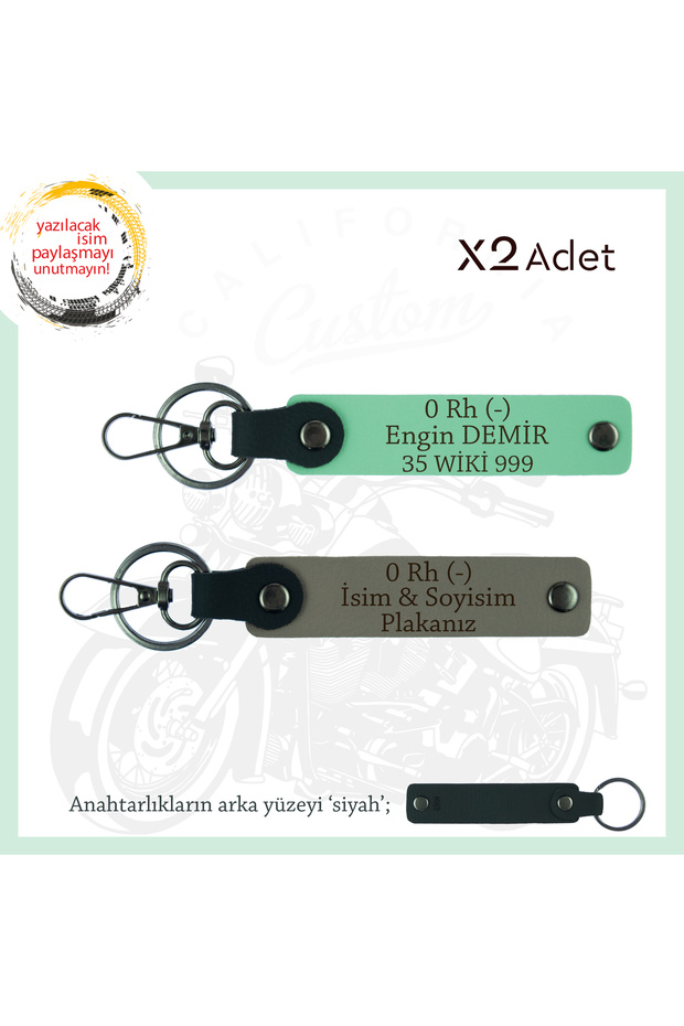 Gift X2 Keychain, Ash Gray-Green-Syh, Name Plate for Speed Lovers 0 Rh (-) Blood Group Written