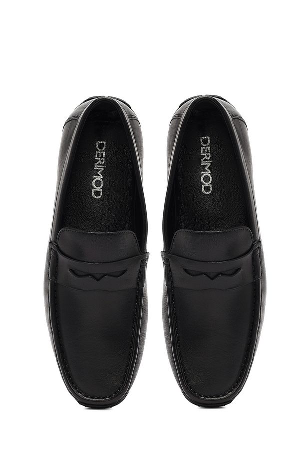 Erkek Siyah Deri Casual Loafer 25SFD642018 - 7