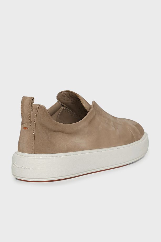 Logolu Süet Kalın Tabanlı Slip-On Sneaker Ayakkabı Erkek AYAKKABI MBCD21995BARTFEHE10 - 5