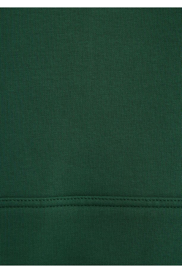 Logo Baskılı Kapüşonlu Yeşil Sweatshirt 1600361-71892 - 8