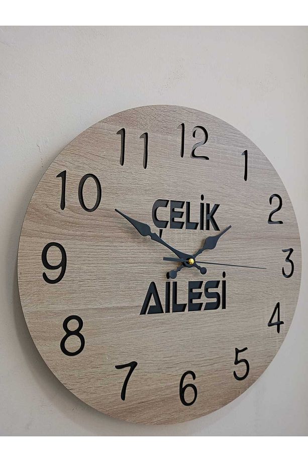 Babalar Gününe Özel Ahşap Sessiz Duvar Saati - 3